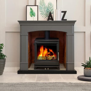 Leaf Stoves Willow Grande Multi-Fuel Stove with log store